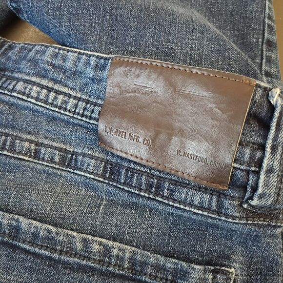 TK Axel Slim Boot Newcastle Men's Jeans Med Wash Distressed 36 X 32 - Picture 6 of 8